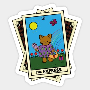 TAROT CARDS DECK | THE EMPRESS. | FORTUNE CAT Sticker